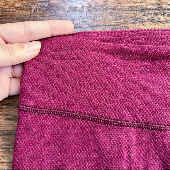 Lululemon • Wunder Under Pant legging Luon Pique maroon Rust Berry Bumble - Picture 5 of 12